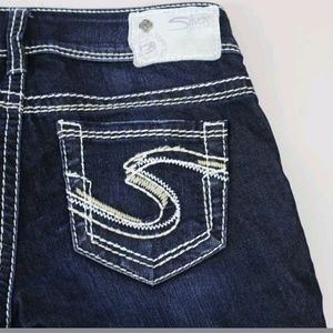 WOMENS SILVER JEANS SUKI SKINNY SLIM 25 x 31